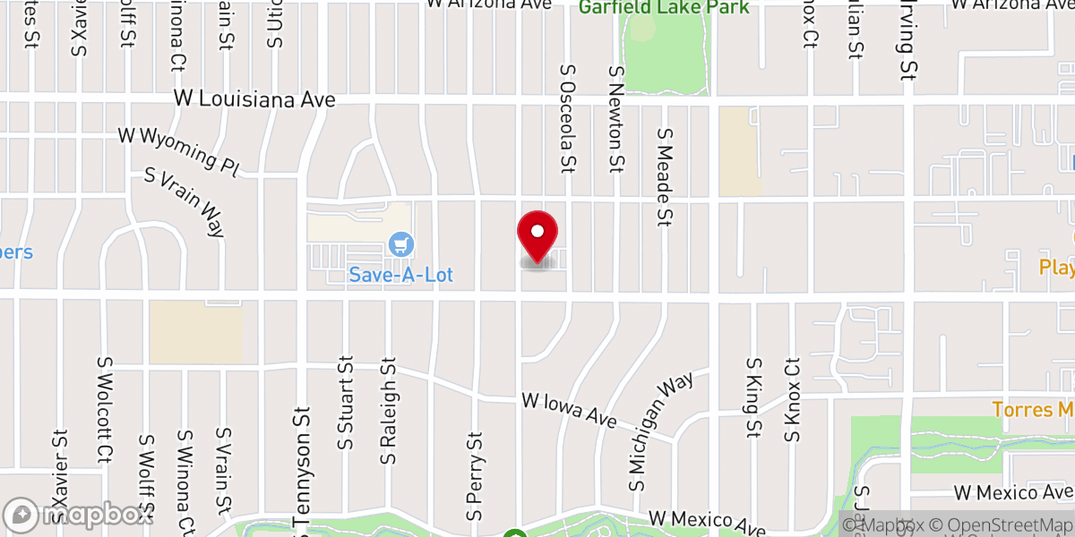 Map showing location of Mountain View Community Reformed Church