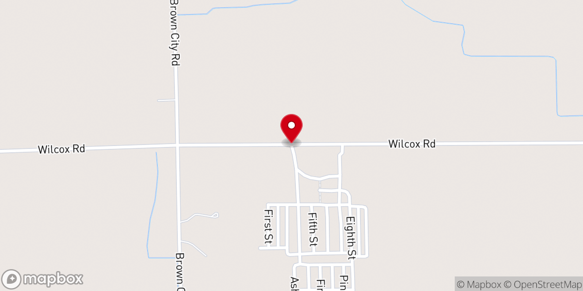 Map showing location of Missionary Church Camp Grounds