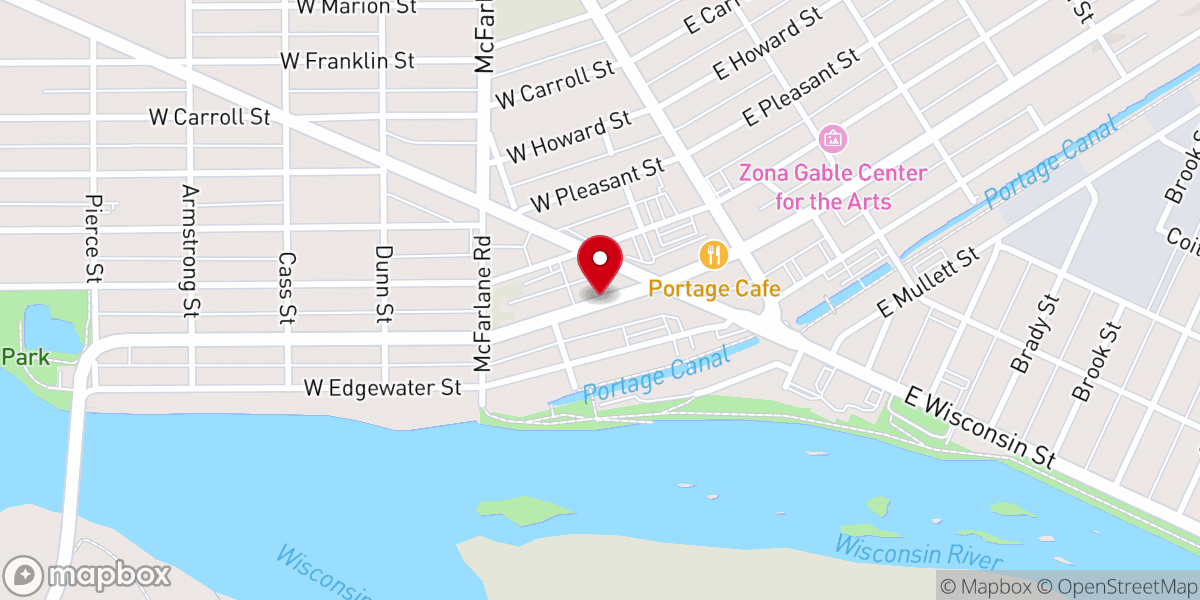 Map showing location of Portage