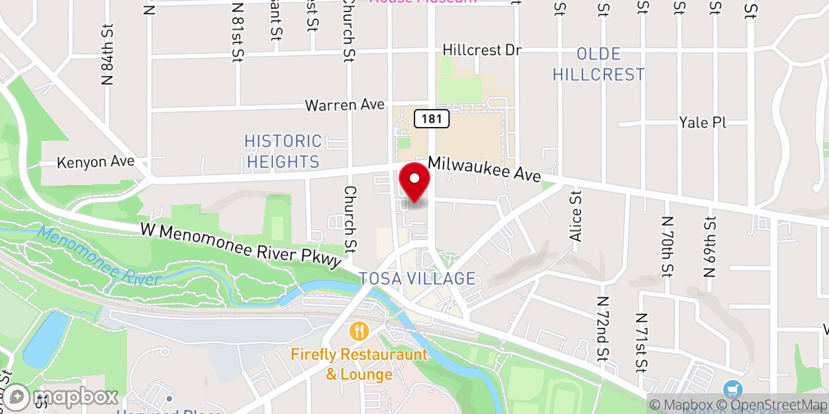 Map showing location of Wauwatosa Avenue United Methodist Church