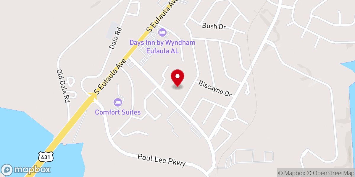 Map showing location of Calvary Assembly of God