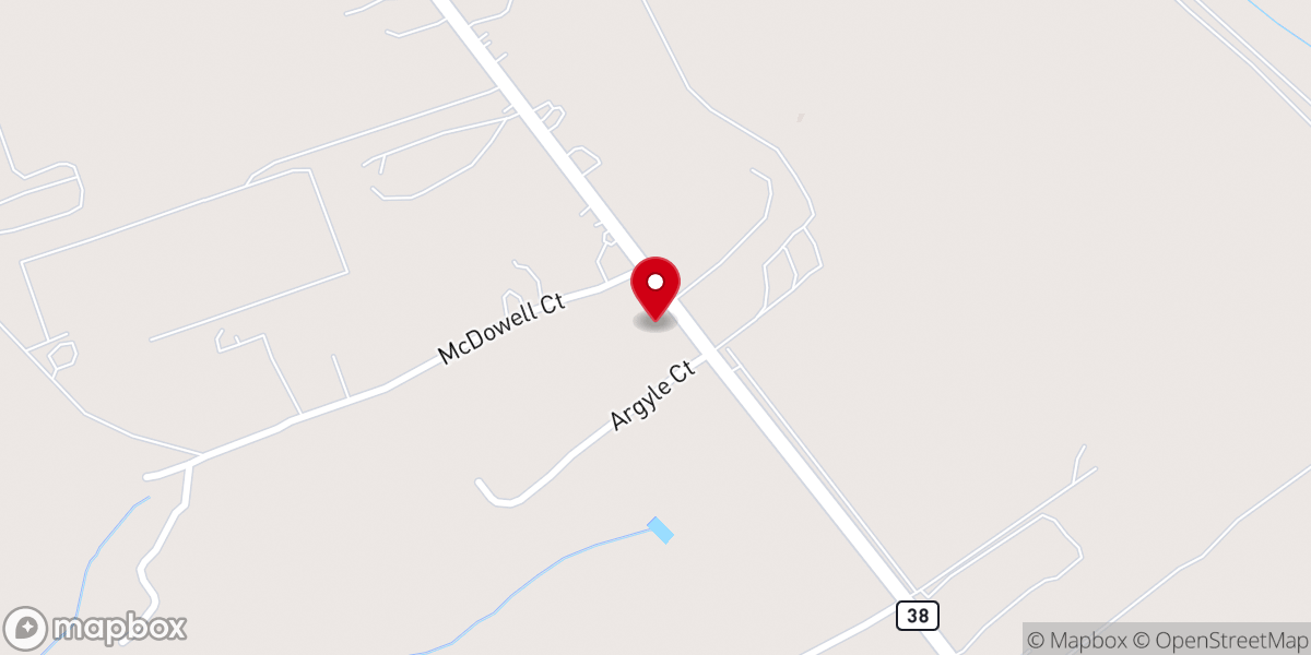 Map showing location of Oak Grove Church of God