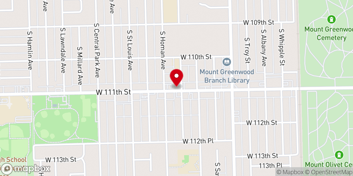 Map showing location of St Christina Catholic Church