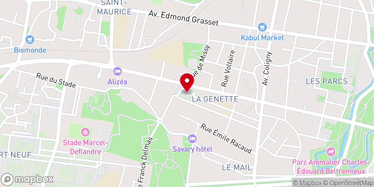 Map showing location of Église du Sacré-Cœur