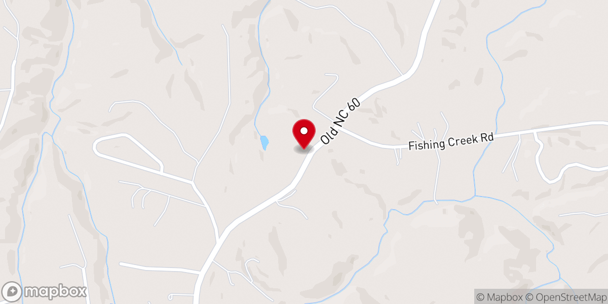 Map showing location of Fishing Creek Baptist Church