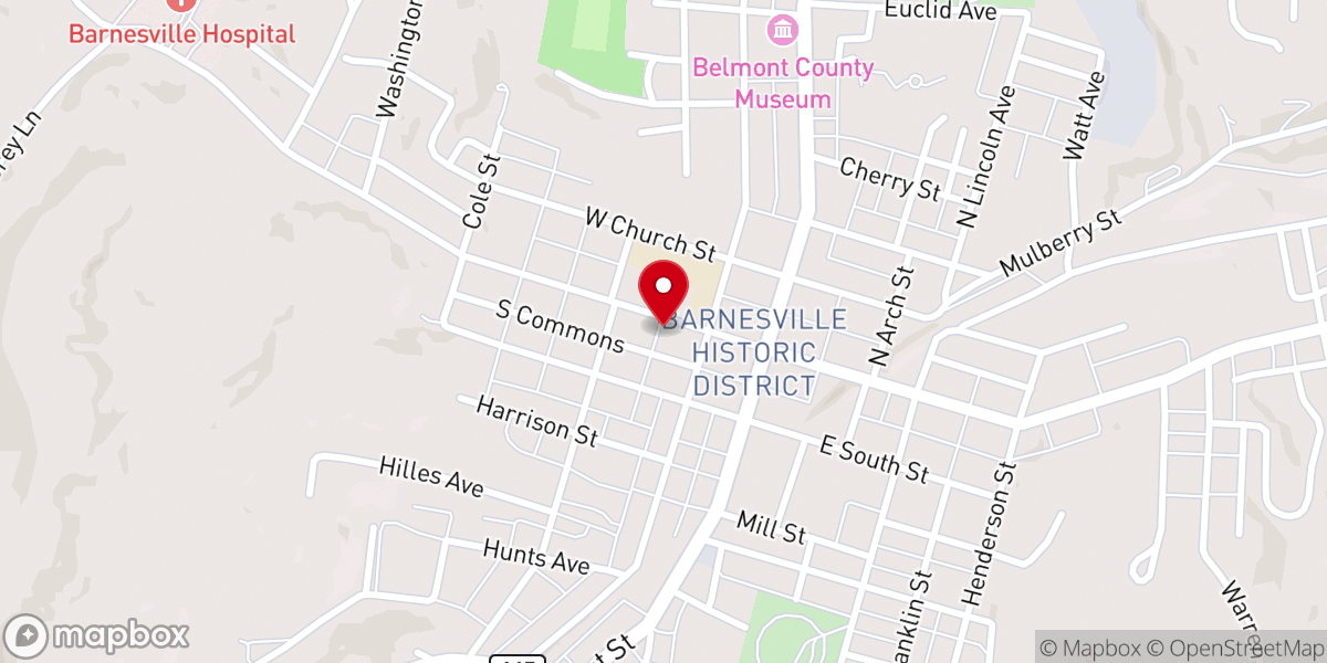 Map showing location of Main Street United Methodist Church