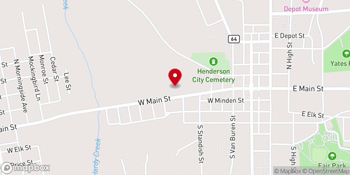 Map showing location of Primera Iglesia Bautista