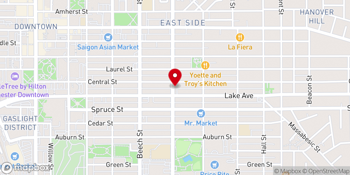 Map showing location of New Beginnings Church of God in Christ