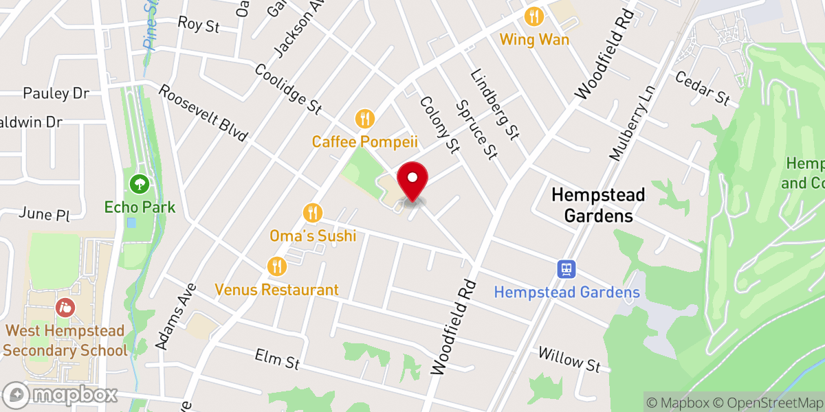 Map showing location of Trinity Lutheran Church