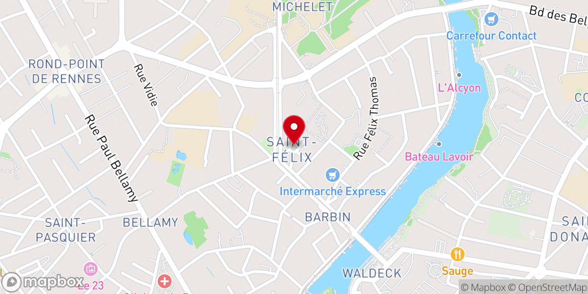 Map showing location of Église Saint-Félix