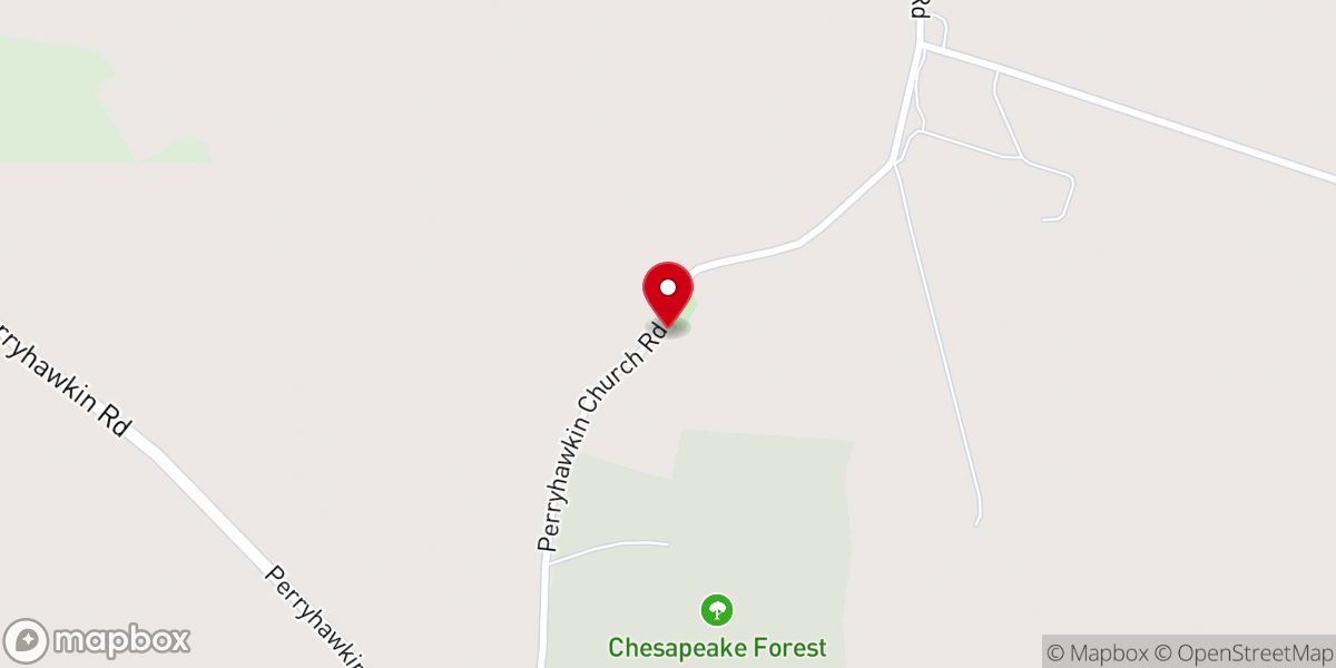 Map showing location of Perryhawkin Church
