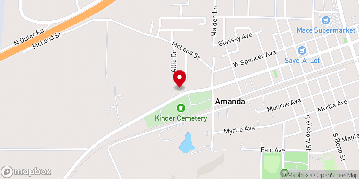 Map showing location of Chris & Son Towing