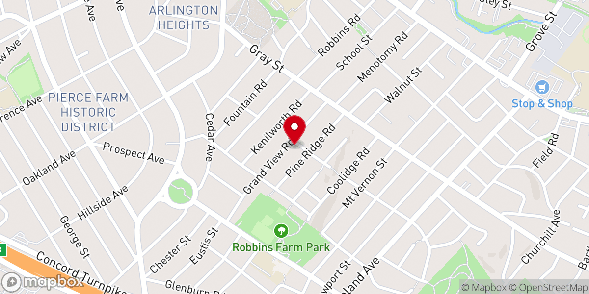 Map showing location of Cambridge Korean Presbyterian Church
