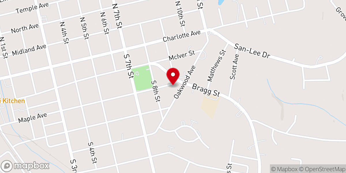 Map showing location of Trinity United Methodist Church