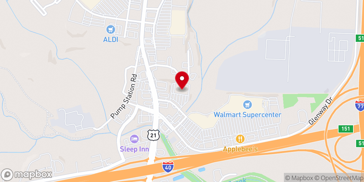 Map showing location of The Cove Church Statesville Campus