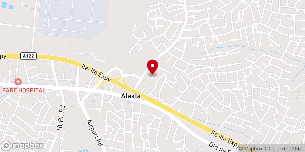 Map showing location of St.Mulumba Catholic Church