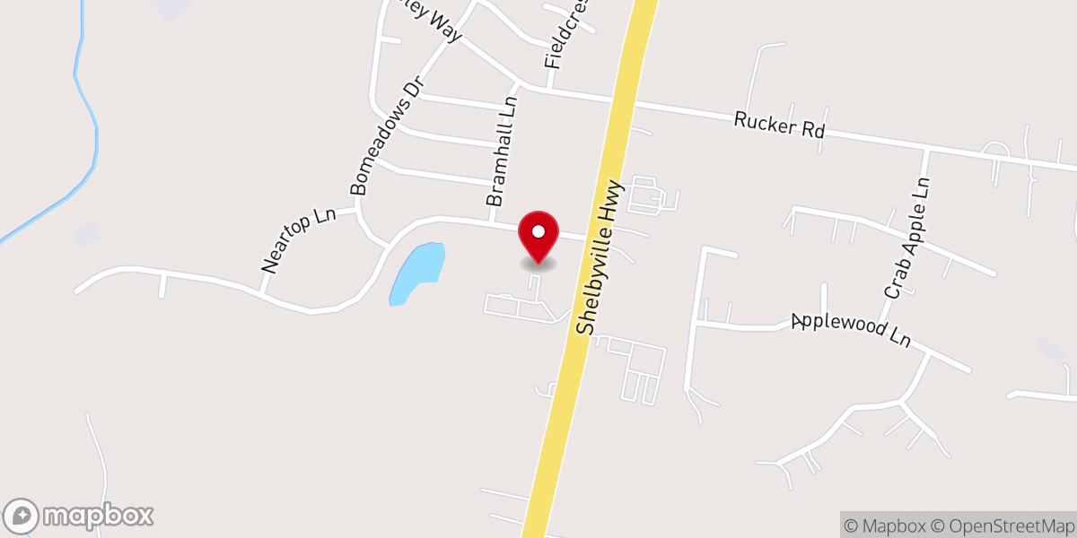 Map showing location of Crossway Baptist Church