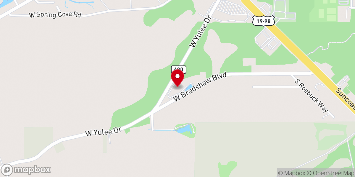 Map showing location of First United Methodist Church of Homosassa