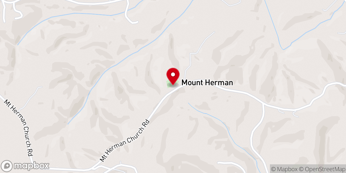 Map showing location of Mount Herman Methodist Church