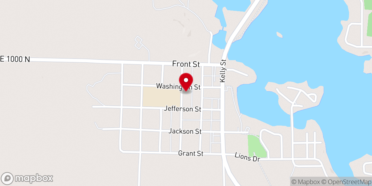 Map showing location of Rome City United Methodist Church