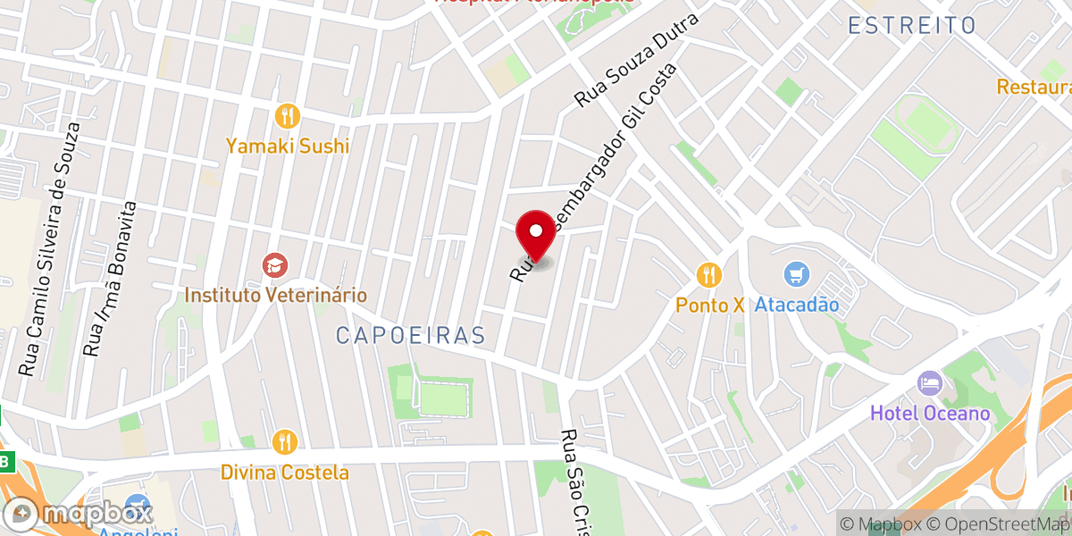 Map showing location of Assembléia Espiritual Local dos Bahais de Florian