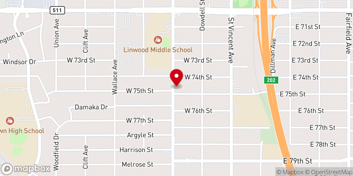 Map showing location of Redemption Missionary Baptist Church