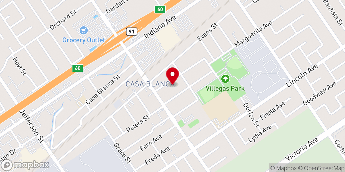 Map showing location of Church of God of Prophecy, Riverside (COGOP)