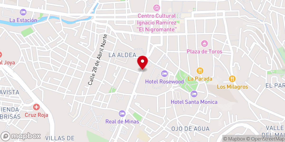 Map showing location of Instituto Allende - Bodas & Eventos
