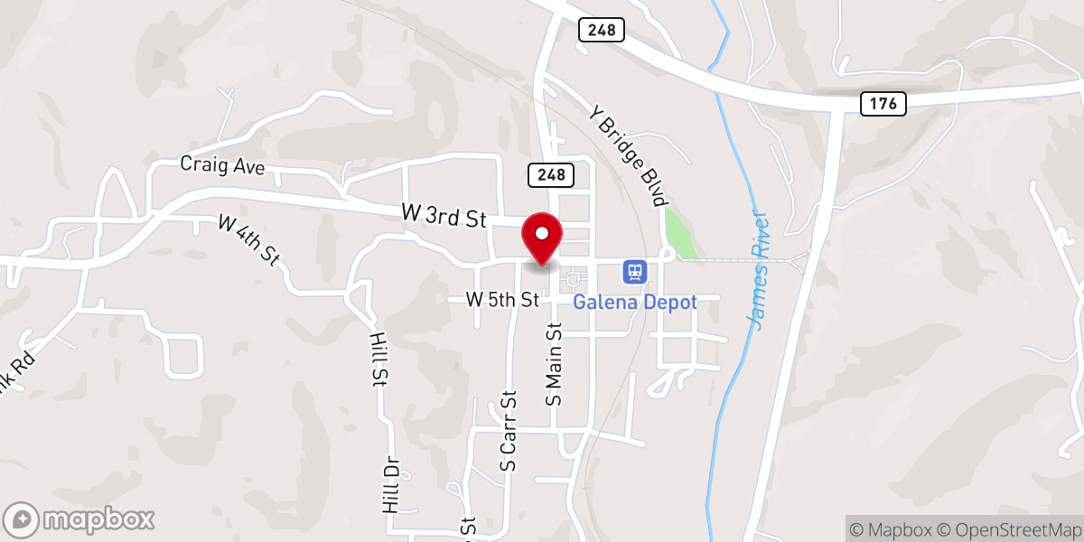 Map showing location of City Hall