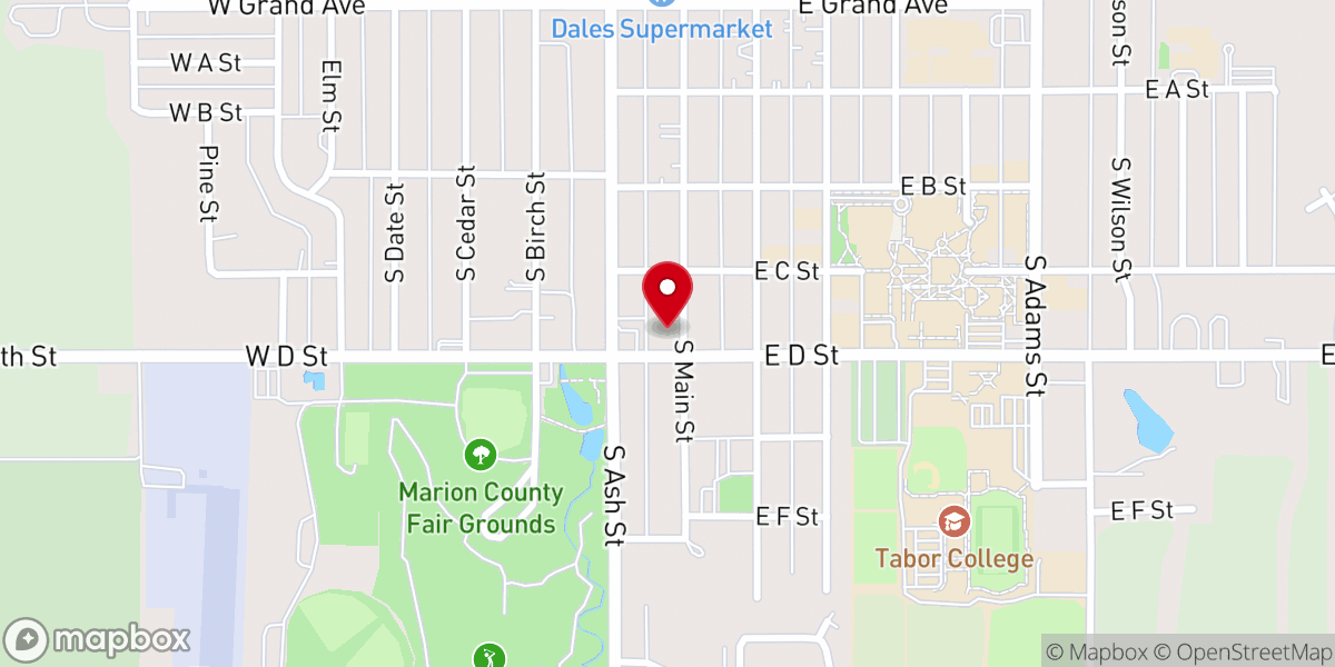 Map showing location of Main Street Ministries - Food Distribution Center