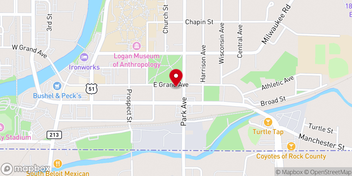 Map showing location of St Thomas Catholic Church Annex