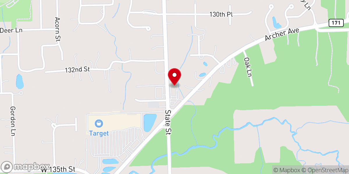 Map showing location of Calvary Church