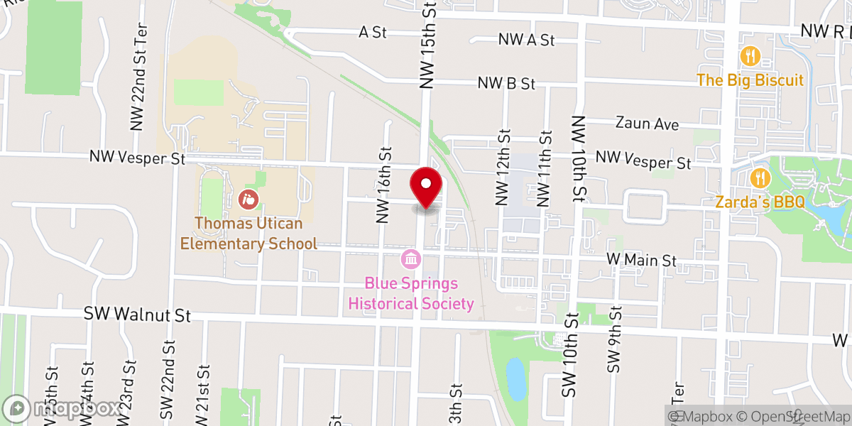 Map showing location of Sanctuary First Baptist Church