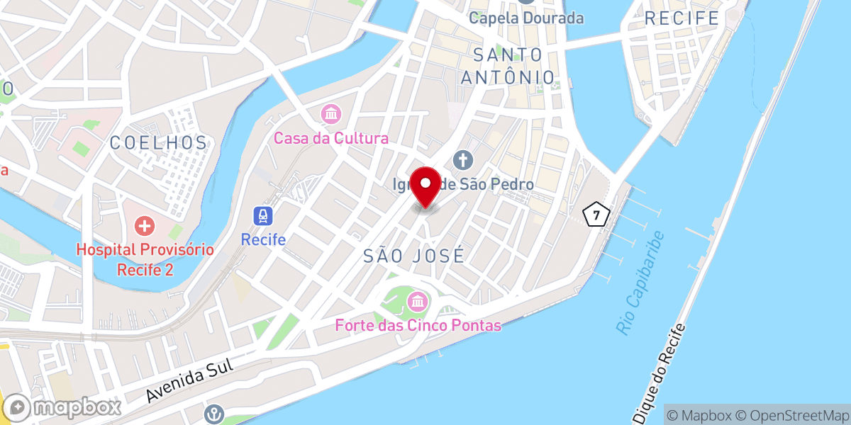 Map showing location of Igreja de Nossa Senhora do Terço
