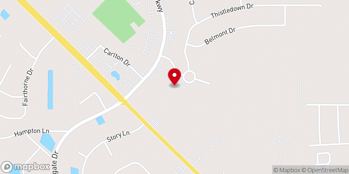 Map showing location of The Church at the Groves