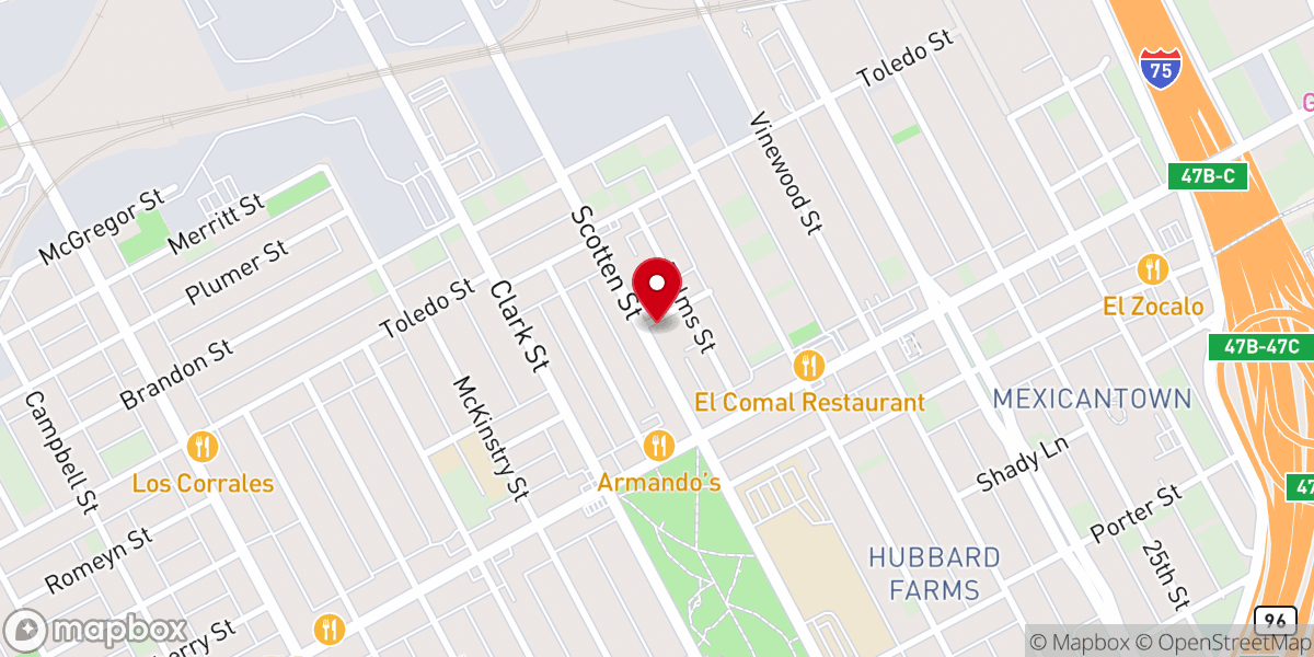 Map showing location of First Latin American Baptist Church