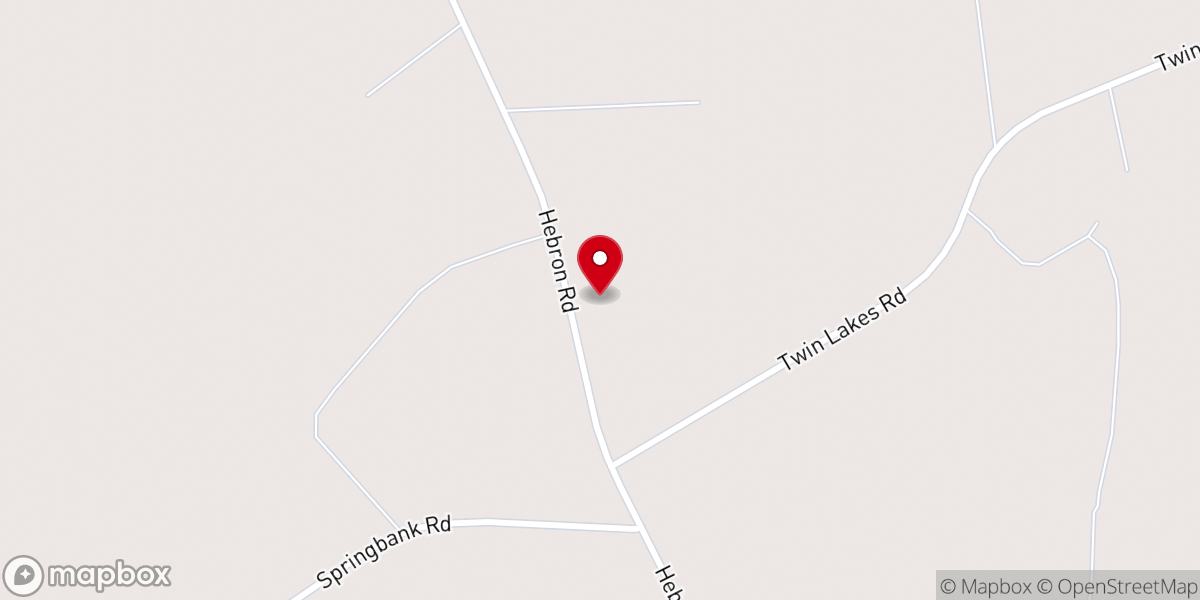 Map showing location of Hebron Independent Church