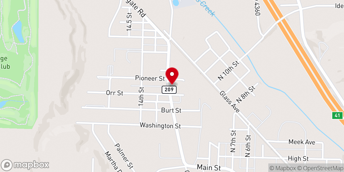 Map showing location of Stop Nine Church of Christ