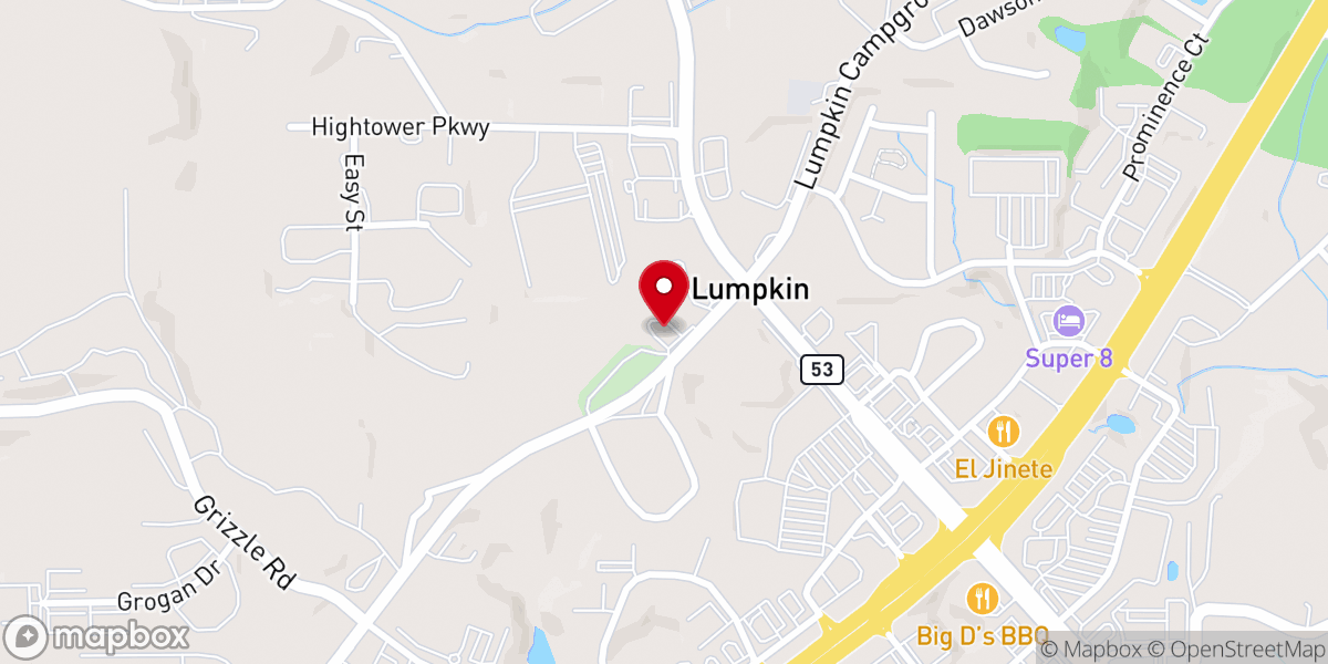 Map showing location of Bethel Methodist Church