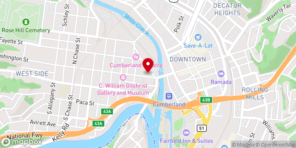 Map showing location of Pressing Forward Ministries Inc