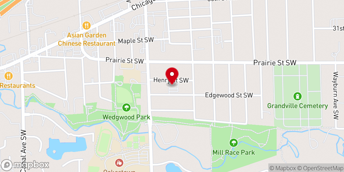 Map showing location of Grandville-Jenison Congregational
