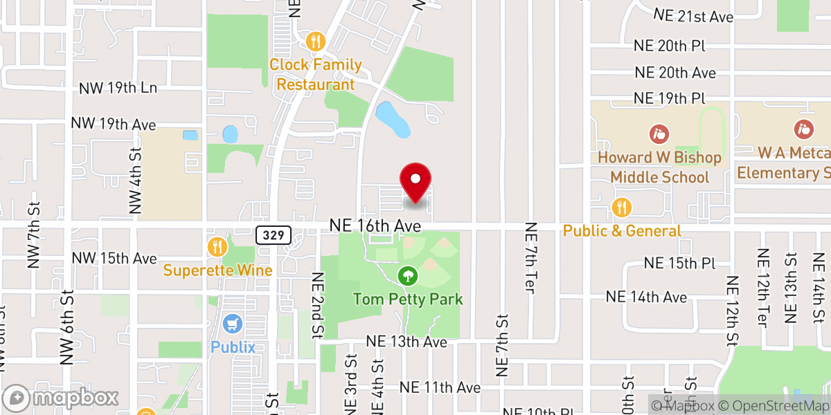 Map showing location of St Patrick Catholic Church