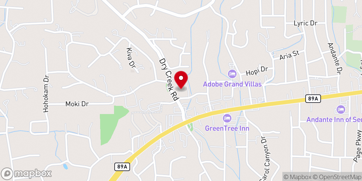 Map showing location of Canyon Trails Cowboy Church Assemblies of God