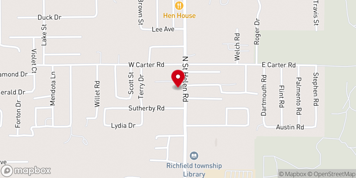 Map showing location of Saint Helen Assembly of God Church