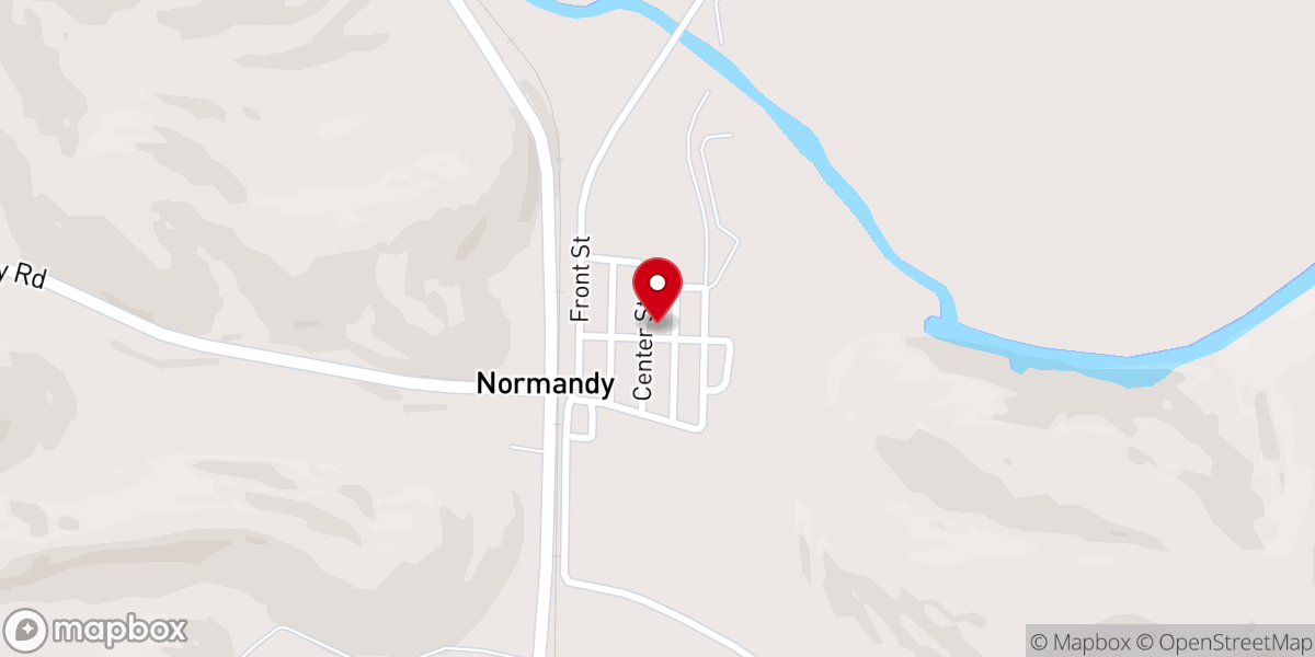Map showing location of Normandy United Methodist Church