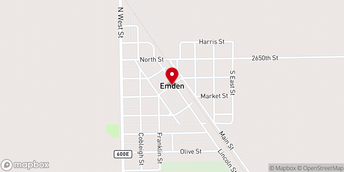 Map showing location of Emden Park District