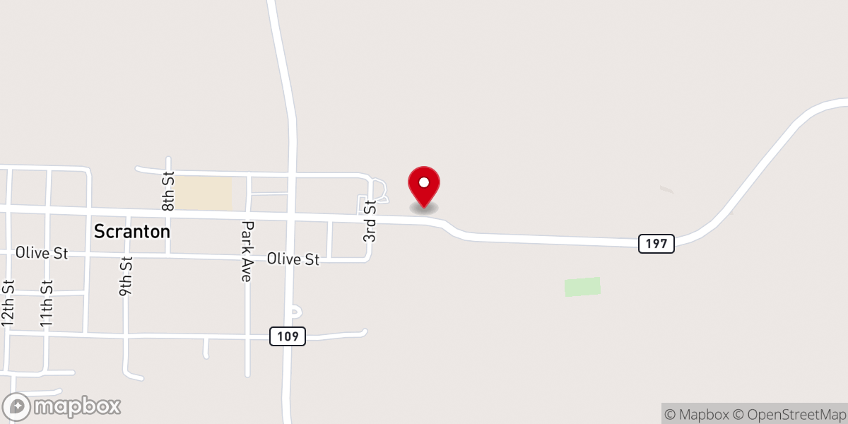 Map showing location of St. Ignatius Catholic Church