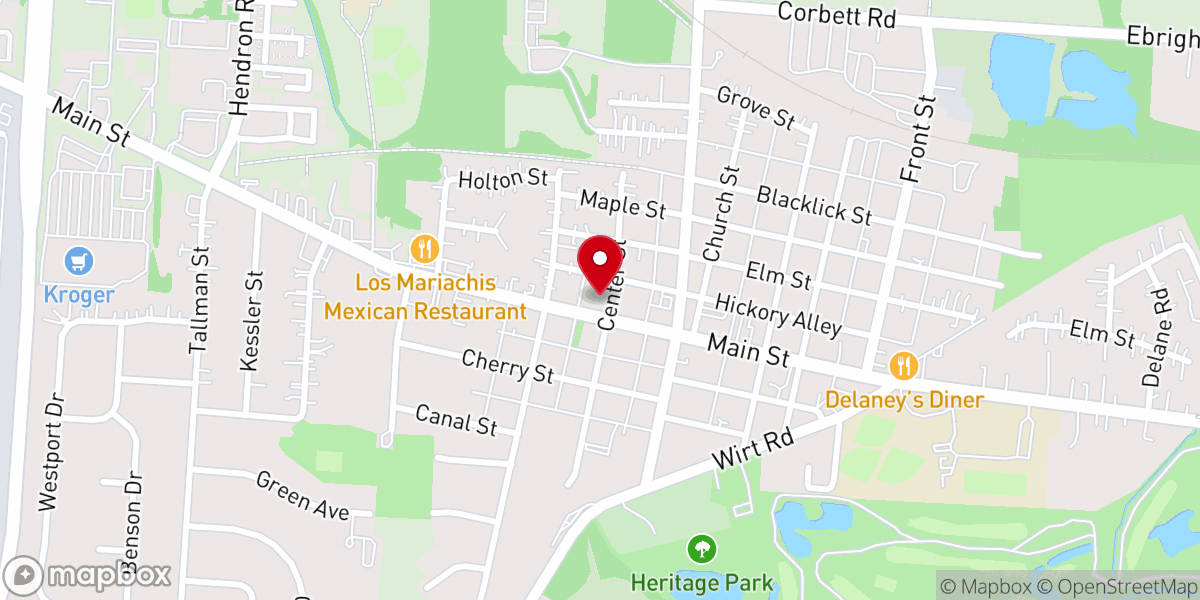 Map showing location of South Hills Church