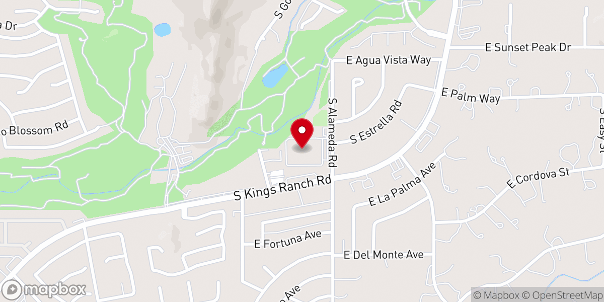 Map showing location of Gold Canyon Community Church