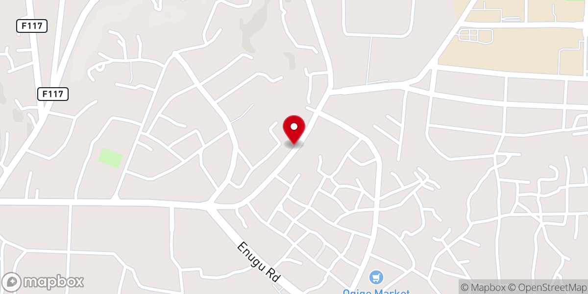 Map showing location of Holy Trinity Parish Hilltop Nsukka
